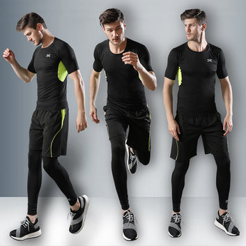 Spring and Autumn Men's Fitness Athletic Pants, Skinny Quick Dry Sweatpants, Running Pants, Casual Soccer Training Pants