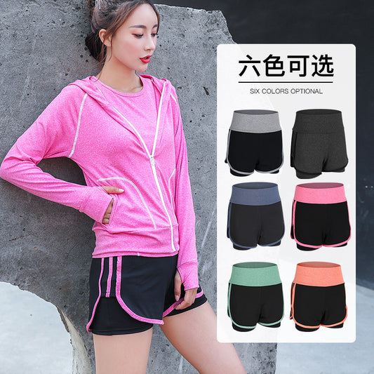 Juyitang spring and summer cationic shorts high waist tight quick-drying fitness yoga fitness shorts