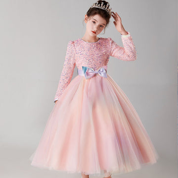 Middle-aged and older children's long-sleeved dress