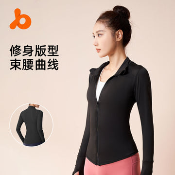 Juyitang high-elastic quick-drying sports coat fitness cycling yoga fitness coat running sports coat woman