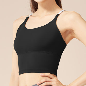 Customized samples and images from Juyitang, supporting OEM/ODM customization, color blocking yoga tank tops, sports bras for women