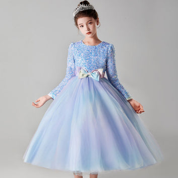 Middle-aged and older children's long-sleeved dress